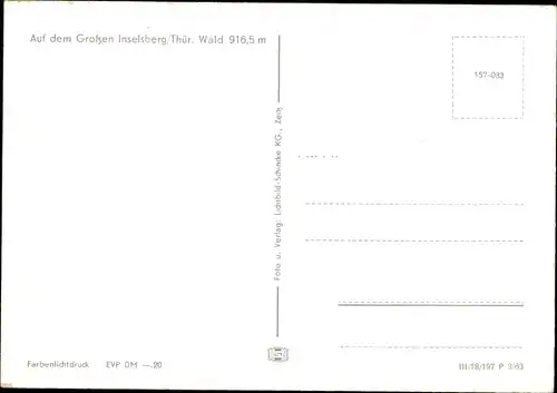 Ak Brotterode in Thüringen, Großer Inselsberg, Turm