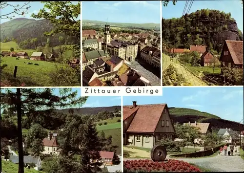 Ak Zittau, Zittauer Gebirge, Waltersdorf, Lausche, Berg Oybin, Jonsdorf, Buchberg, Lückendorf