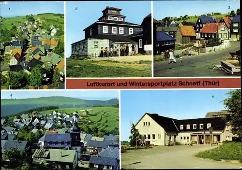 Ak Schnett Masserberg in Thüringen, Teilansichten, Jugendherberge, Kulturhaus