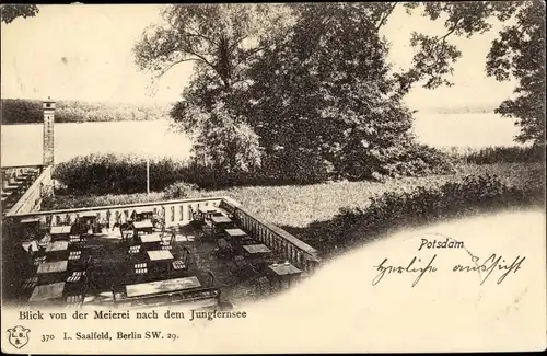 Ak Potsdam in Brandenburg, Blick von der Meierei nach dem Jungfernsee