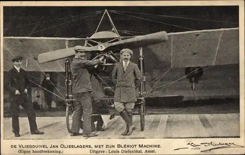 Ak Aviation, De vliegduivel Jan Olieslagers met zijn Bleriot Machine