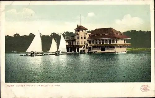 Ak Detroit Michigan USA, Yachtclub, Belle Isle Park