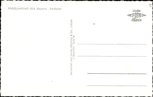 Ak Selb im Fichtelgebirge Oberfranken, Parkhotel