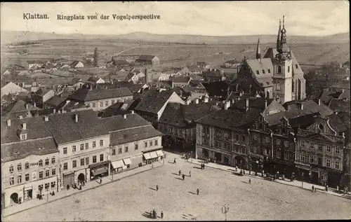 Ak Klatovy Klattau Region Pilsen, Ringplatz, Luftbild