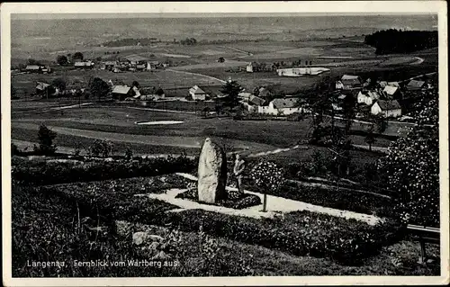 Ak Längenau Selb im Fichtelgebirge Oberfranken, Blick vom Wartberg