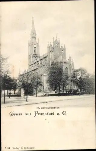 Ak Frankfurt an der Oder, St. Gertraudkirche