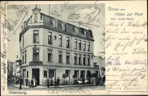 Ak Oldenburg im Großherzogtum Oldenburg, Hotel zur Post