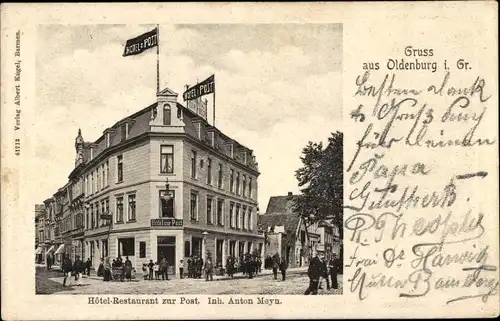Ak Oldenburg im Großherzogtum Oldenburg, Hotel zur Post