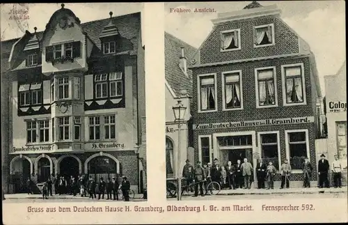 Ak Oldenburg im Großherzogtum Oldenburg, Gasthaus Deutsches Haus, am Markt