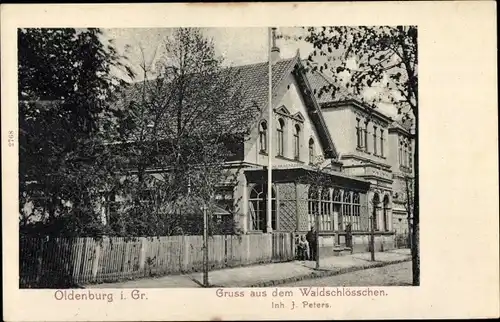 Ak Oldenburg im Großherzogtum Oldenburg, Gasthaus Waldschlösschen