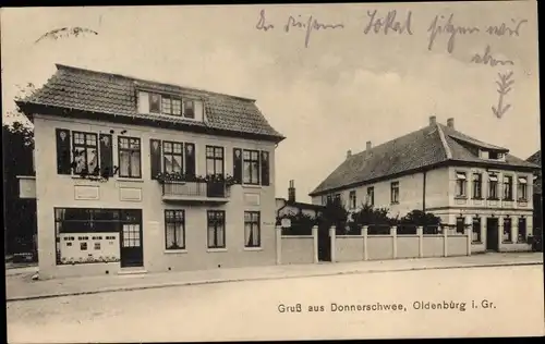 Ak Donnerschwee Oldenburg in Oldenburg, Straßenpartie, Wohnhäuser