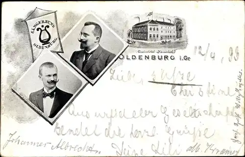 Foto Ak Oldenburg im Großherzogtum Oldenburg, Vereinslokal Kaiserhof, Sängerbund