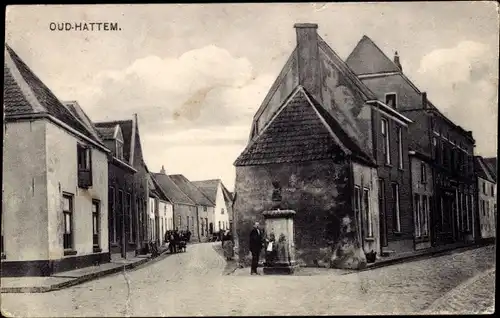 Ak Hattem Gelderland Niederlande, Straßenpartie