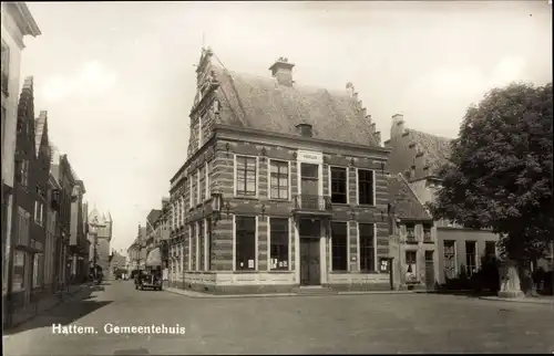 Ak Hattem Gelderland Niederlande, Rathaus