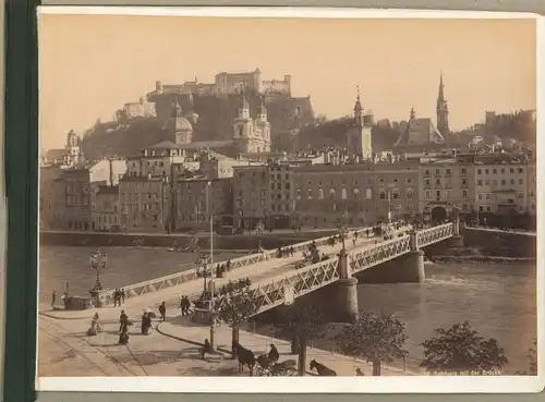 Foto Salzburg in Österreich, Teilansicht, Festung, Brücke