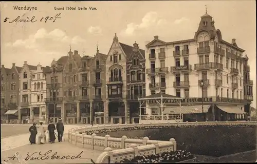 Ak Wenduine Wenduyne De Haan Westflandern, Grand Hotel Belle Vue