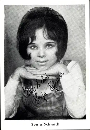 Ak Sängerin Sonja Schmidt, Portrait, Autogramm
