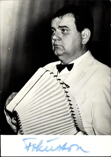 Foto Künstler Fok.., Portrait, Autogramm, Akkordeon