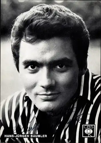 Ak Eiskunstläufer und Sänger Hans Jürgen Bäumler, Portrait, Autogramm