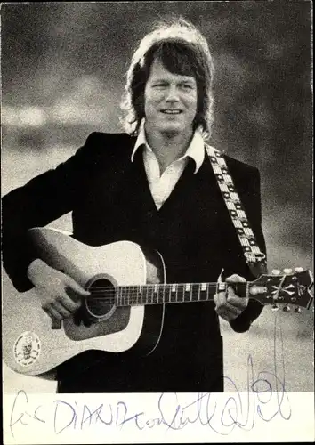 Ak Sänger Gunter Gabriel, Portrait, Gitarre, Autogramm