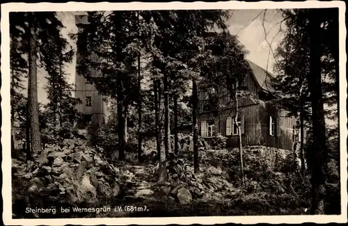 Ak Steinberg im Vogtland, Gasthaus, Turm