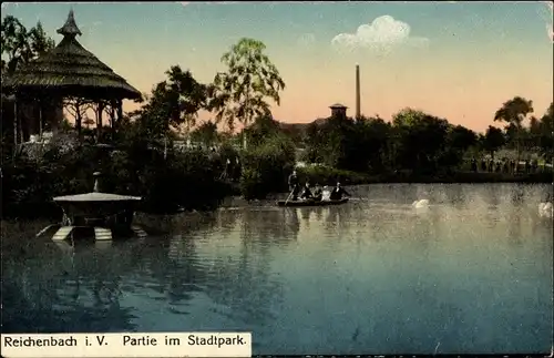 Ak Reichenbach im Vogtland, Stadtpark