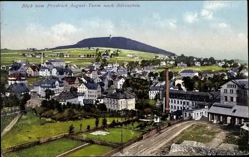 Ak Bärenstein Erzgebirge, Panorama vom Friedrich August Turm gesehen