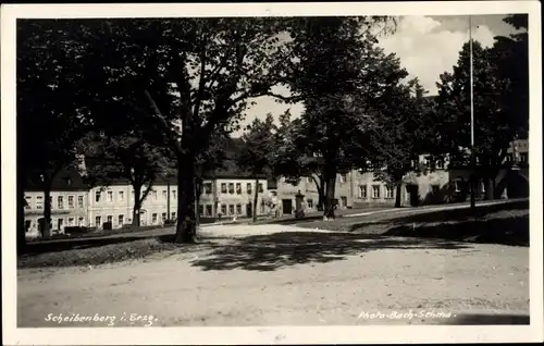 Foto Ak Scheibenberg im Erzgebirge, Markt