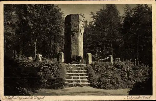 Ak Scheibenberg im Erzgebirge, Kriegerdenkmal