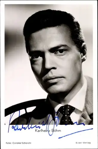 Ak Schauspieler Karlheinz Böhm, Portrait, Autogramm