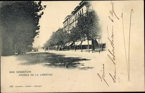 Ak Donostia San Sebastián Baskenland, Avenida de la Libertad