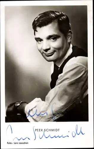 Ak Schauspieler Peer Schmidt, Portrait, Autogramm