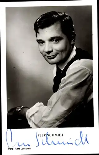 Ak Schauspieler Peer Schmidt, Portrait, Autogramm