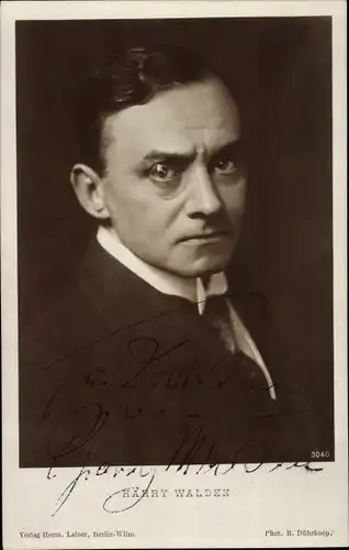 Ak Schauspieler Harry Walden, Portrait, Autogramm