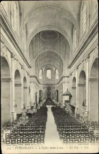 Ak Versailles Yvelines, Kirche Saint-Louis, Das Kirchenschiff