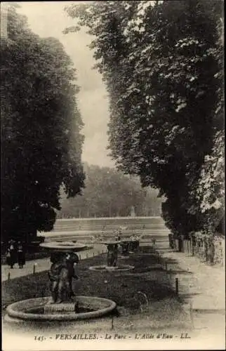 Ak Versailles Yvelines, Der Park, Die Wassergasse