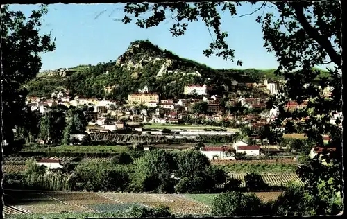 Ak Hyeres Var, Gesamtansicht der Stadt, Casteou-Hügel