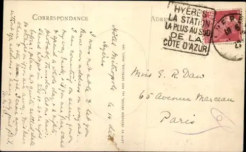 Ak Hyeres Var, Avenue Gambetta