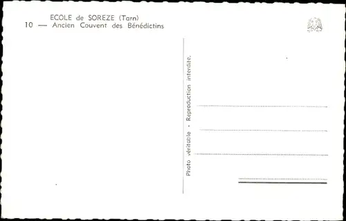 Ak Sorèze Tarn, Schule, ehemaliges Benediktinerkloster