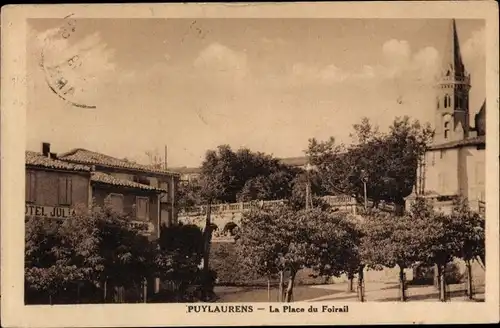Ak Puylaurens Tarn, Place du Foirail