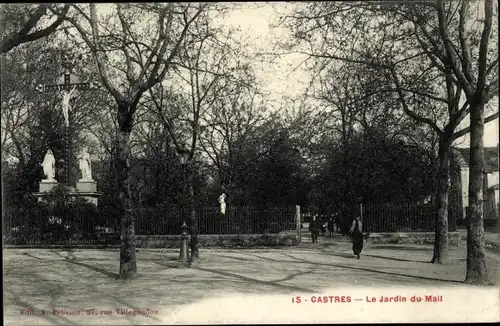 Ak Castres Tarn, Le Jardin du Mail