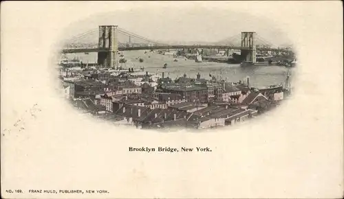 Ak Brooklyn New York City USA, Brooklyn Bridge