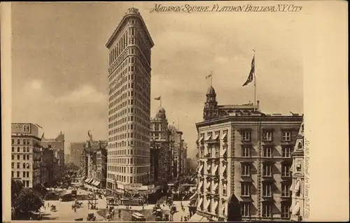 Ak New York City USA, Madison Square, Flatiron Building