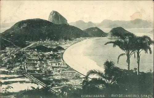 Ak Copacabana Rio de Janeiro Brasilien, Panorama