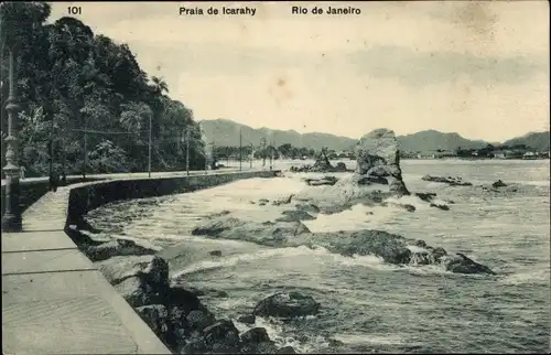Ak Rio de Janeiro Brasilien, Praia de Icarahy
