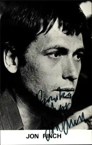 Ak Schauspieler Jon Finch, Portrait, Autogramm