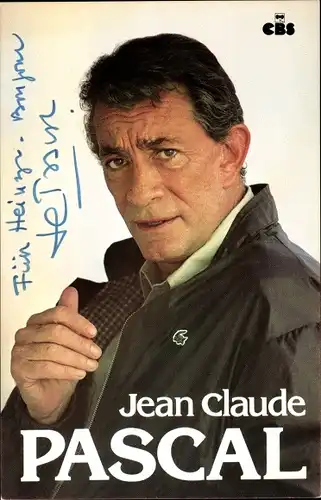 Ak Schauspieler Jean Claude Pascal, Portrait, Autogramm