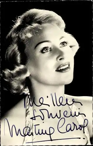 Ak Schauspielerin Martine Carol, Portrait, Autogramm