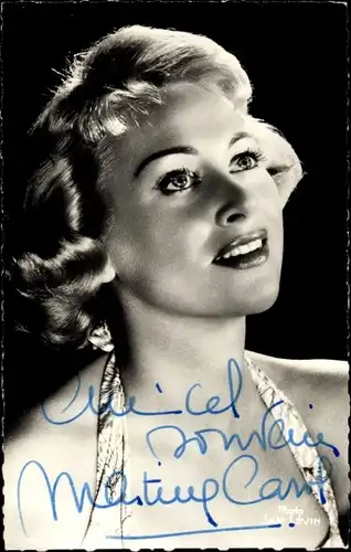 Ak Schauspielerin Martine Carol, Portrait, Autogramm