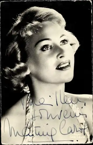 Ak Schauspielerin Martine Carol, Portrait, Autogramm